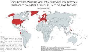 Not every country supports it, some countries are just neutral. Countries Where You Can Survive On Bitcoin Map Bitcoin