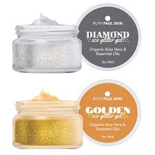 gold diamond face body glitter gel
