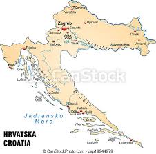 Mapa politico de europa croacia | mapa de croacia — foto map of croatia república de croacia mapa. Mapa De Croata Mapa De Croacia Como Un Mapa En Color Naranja Pastel Canstock