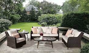 brown rattan outdoor furniture