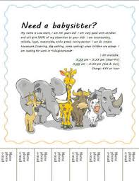 Babysitting Flyers And Ideas 16 Free Templates