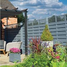miss fence panel with slatted top
