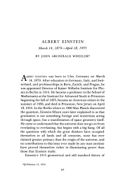 Albert Einstein Biographical Memoirs