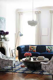 blue velvet chesterfield sofa