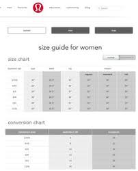 11 Best Sizing Charts For Womens Activewear Images Active