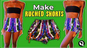 Diy Shorts How To Make Pattern Ruffled Top Youtube gambar png