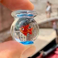 Glass Fish Bowl Goldfish Red Fish