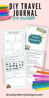printable travel journal for kids