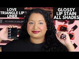 elf glossy lip stains love triangle