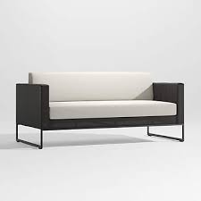 dune black outdoor sofa with white