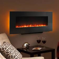 hanging fireplace wall mount electric