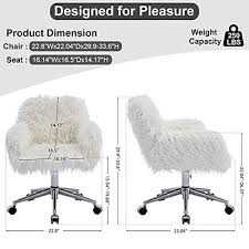 erfuu faux fur desk chair white desk