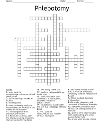 phlebotomy crossword wordmint