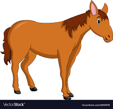 cute horse cartoon royalty free vector
