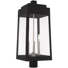 Outdoor Post Light 3 Light Fixtures With Black Finish Solid Brass Material Candelabra 25 180 Watts Walmart Com Walmart Com