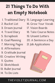 21 things to do with an empty notebook