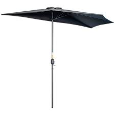 Half Parasol Semi Round Umbrella Patio