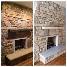 Lighten Your Stone Or Brick Fireplace