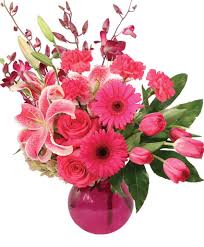 stargazing in pink flower arrangement