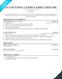 Sample Resume Accounts Payable Clerk For Accounting Accountant