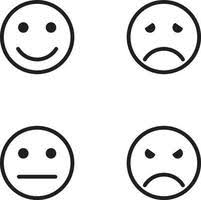 happy sad face vector art icons and