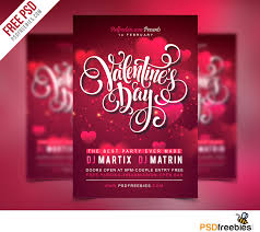 Free Valentines Party Flyer Psd Template Psdfreebies Com
