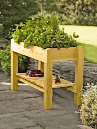 Herb Garden Table With Shelf