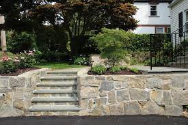landscape retaining wall steps and