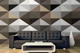 brown geometric pattern wallpaper mural