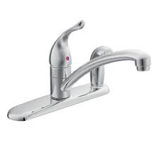 Awesome moen kitchen faucet repair kit home depot kitchen faucet via jaimesoriano.us. Moen Chateau Single Handle Standard Kitchen Faucet With Side Sprayer On Deck In Chrome 7434 The Home Depot