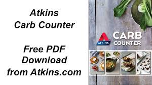 atkins carb counter free printable pdf