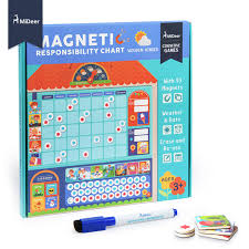 Mideer Wooden Magnetic Reward Activity Responsibility Chart Calendar Kids Schedule Educational Toys For Children Target Board