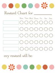 Printable Rewards Chart Template Business Psd Excel Word