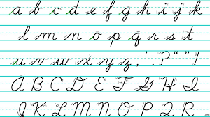 Cursive Letters A Z Uppercase And Lowercase English The