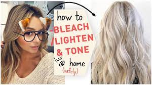 how to bleach lighten tone hair at