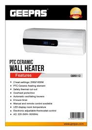 Buy Geepas Ptc Ceramic Wall Heater