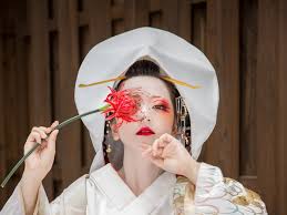 fox bride wedding kimono makeover and
