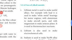 uses of alkali metals you