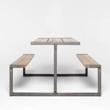 Industrial Style Pub Bench Picnic Table