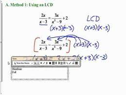solving rational equations using the