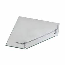 12 Inch Cut Corner Glass Shelf