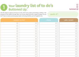 Free Printable Laundry List Of To Dos And To Do Itinerary Form