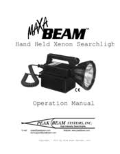 peak beam systems maxa beam manuals