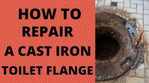 how to repair a cast iron toilet