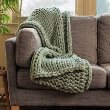 donna sharp chunky knitted sage acrylic