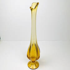 Viking Art Glass 6 Petal Amber Swung