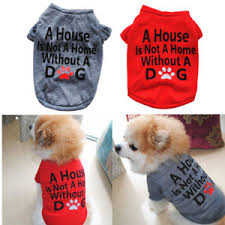 Details About Boy Dog Clothes Girl Pet T Shirt Dog Clothing Size Xsmall To Medium Puppy Cat