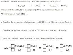 The Combustion Reaction Of Ethane C2h6