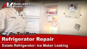 We had a problem with ice forming on the bottom of our freezer and finally figured out it was too much stuff in our freezer compartment. Whirlpool Estate Refrigerator Repair Ice Maker Is Leaking Ts25afxkt03 Youtube
