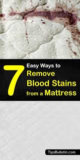 remove blood stains from a mattress